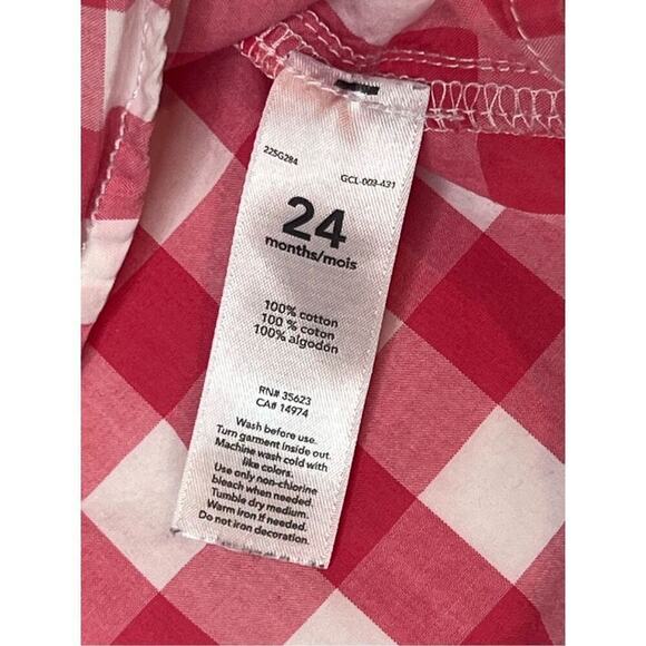 Carter's Collared Pink Plaid Button‎ Up Shirt 24 months Toddler Church Photos - Picture 5 of 7